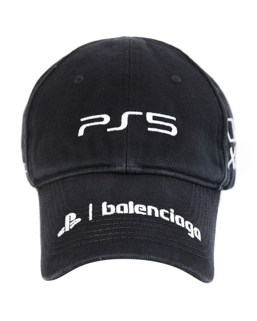 Balenciaga Черная кепка с вышивкой PS5