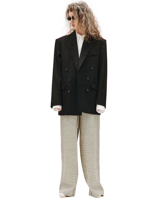 Balenciaga Черный двубортный пиджак