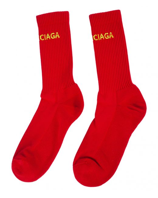 Balenciaga Красные носки с логотипом