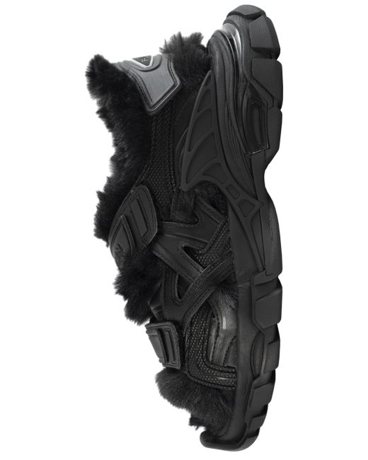 Balenciaga Черные сандалии Track с мехом