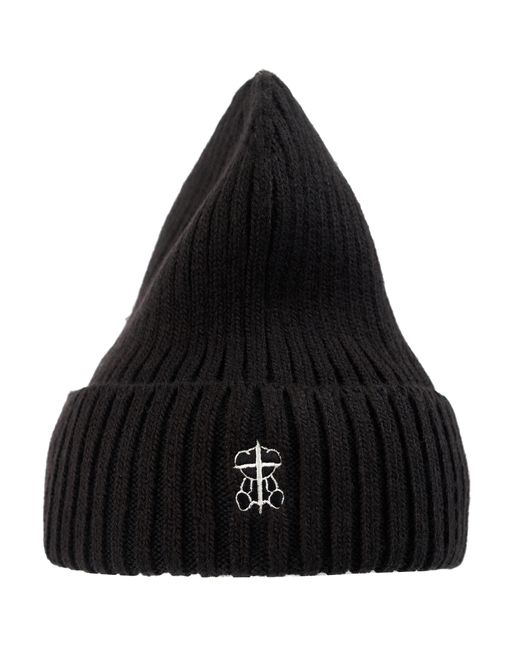 Undercover Черная вязаная шапка с логотипом