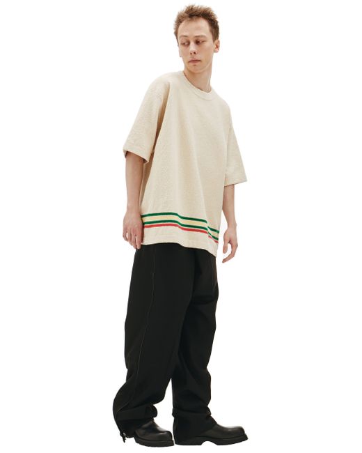Jil Sander Оверсайз футболка с цветными полосками