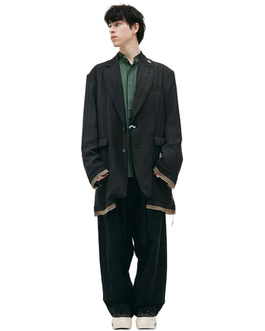 Maison Mihara Yasuhiro Комбинированный пиджак с патчем