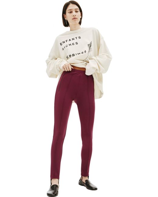 Balenciaga Бордовые эластичные брюки со штрипками