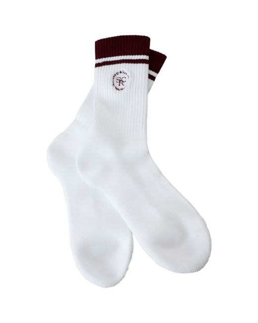 Sporty & Rich Белые носки с вышивкой SRC