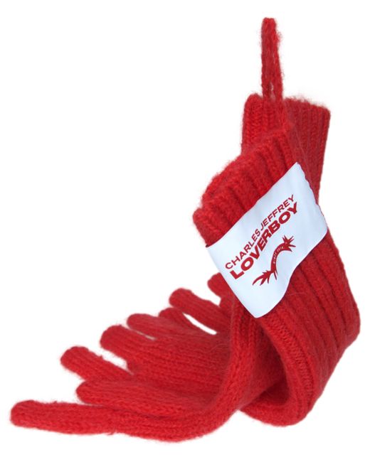 Charles Jeffrey Loverboy Красные перчатки с патчем