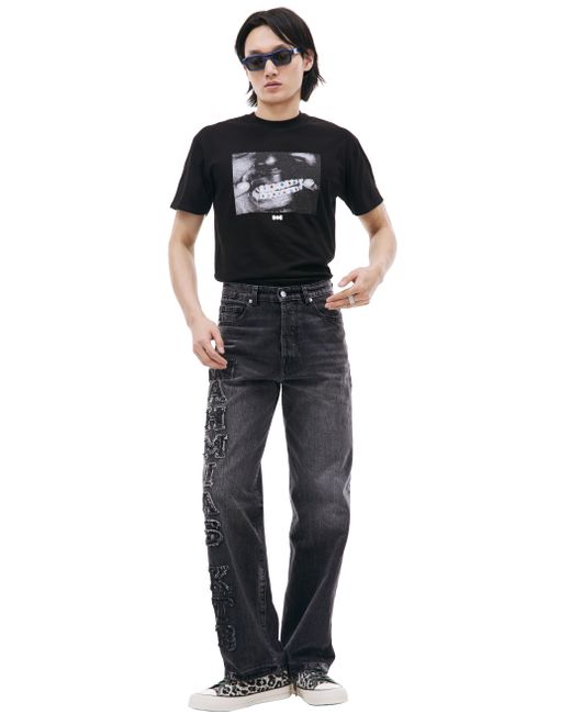 Nahmias Сервые джинсы с нашивками логотипа