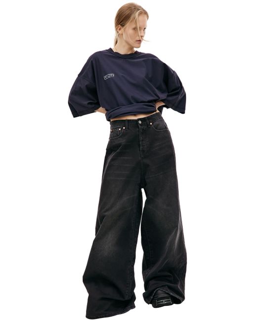 Vetements Черные широкие джинсы