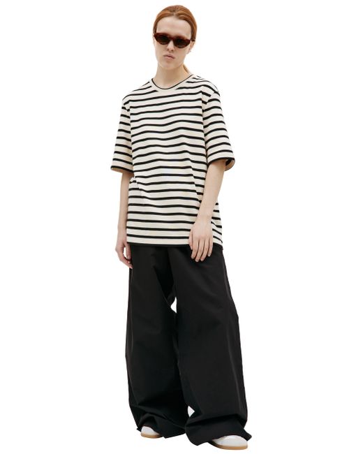 Jil Sander Хлопковая футболка в полоску