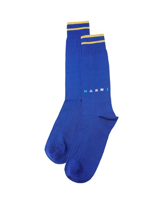 Marni Хлопковые носки с разноцветным логотипом