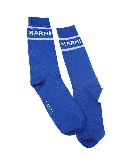 Marni Синие носки с логотипом