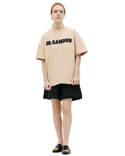 Jil Sander Хлопковая футболка с логотипом