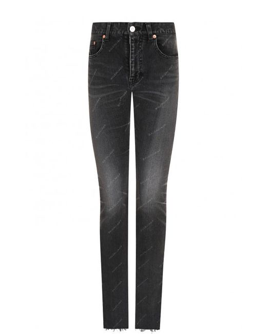 Balenciaga Укороченные джинсы прямого кроя с потертостями