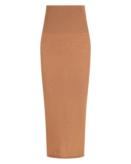 Stella Mccartney Однотонная шерстяная юбка с эластичным поясом