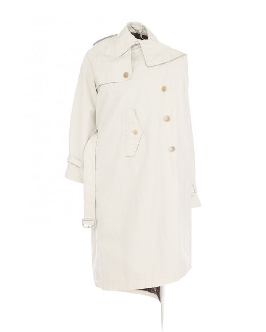 Balenciaga Хлопковое двубортное пальто с поясом