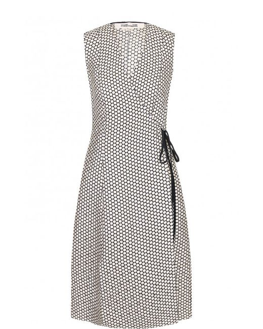 Diane Von Furstenberg Шелковое мини-платье с принтом