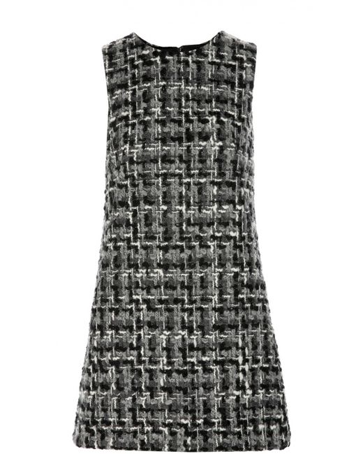 Dolce & Gabbana Мини-платье А-силуэта с принтом гусиная лапка