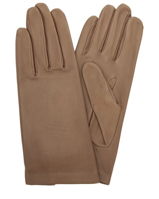 Agnelle Кожаные перчатки с подкладкой из шелка