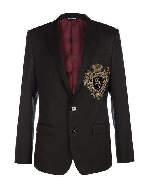 Dolce & Gabbana Шерстяной пиджак с вышивкой канителью