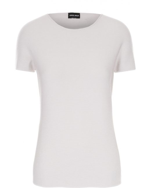 Giorgio Armani Облегающая футболка с круглым вырезом