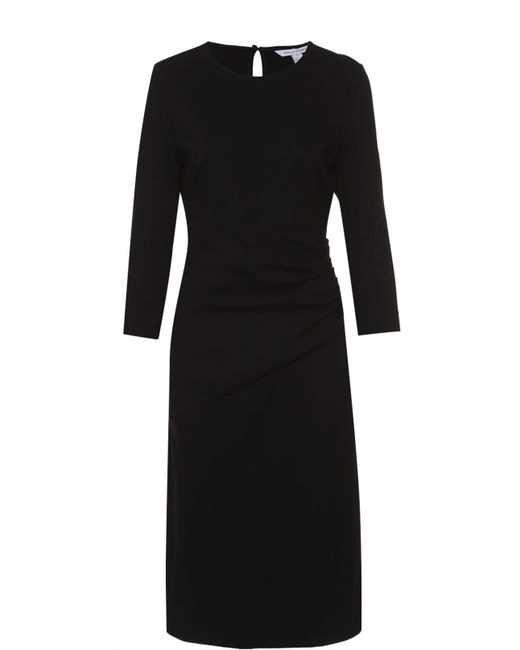 Diane Von Furstenberg Приталенное платье с укороченным рукавом и драпировкой