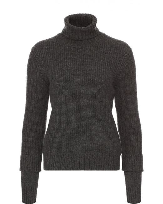 Michael Kors Шелковый свитер фактурной вязки с высоким воротником