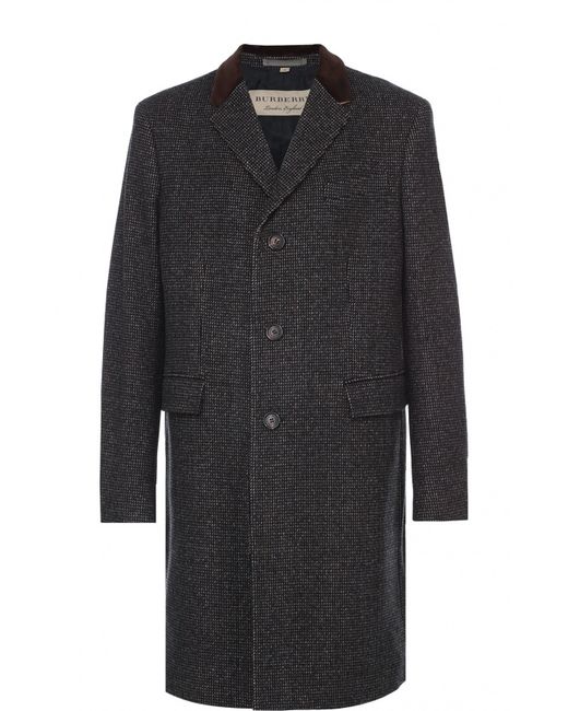 Burberry Шерстяное однобортное пальто