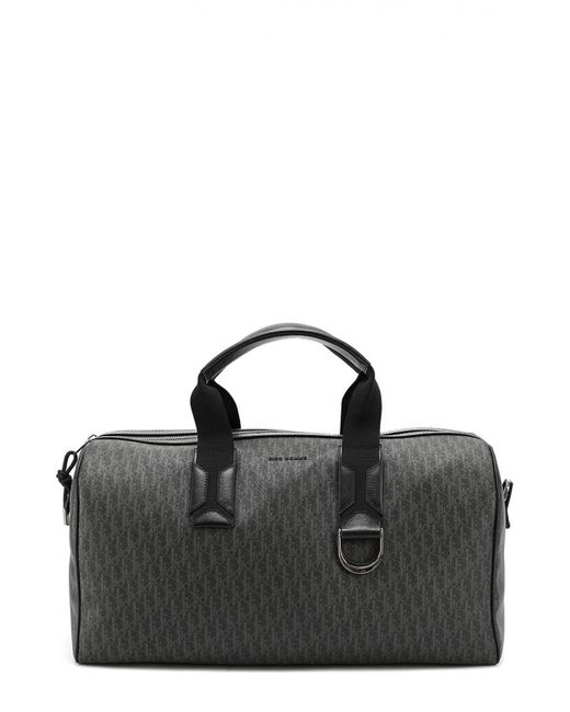 Dior Текстильная дорожная сумка с отделкой из натуральной кожи