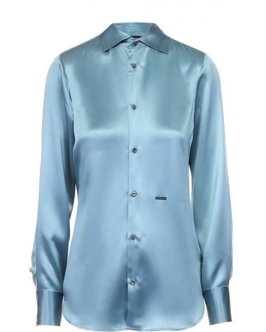 Dsquared2 Приталенная шелковая блуза