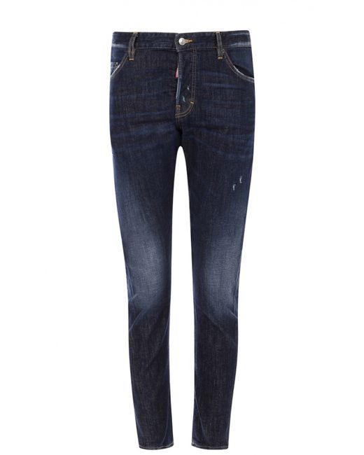 Dsquared2 Зауженные джинсы с потертостями и контрастной отстрочкой