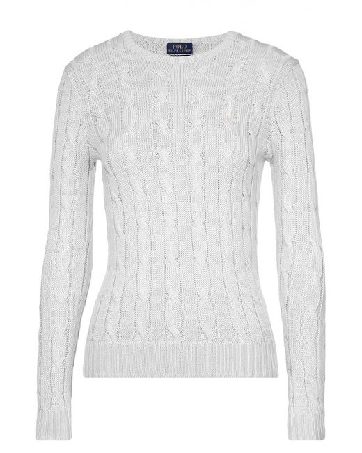 Polo Ralph Lauren Приталенный вязаный пуловер с вышитым логотипом бренда