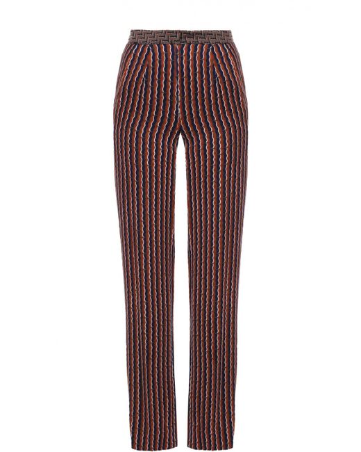 Diane Von Furstenberg Широкие брюки прямого кроя с ярким принтом