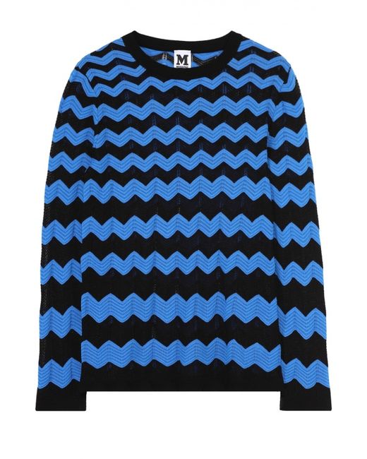 Missoni Облегающий пуловер с круглым вырезом в контрастную полоску M