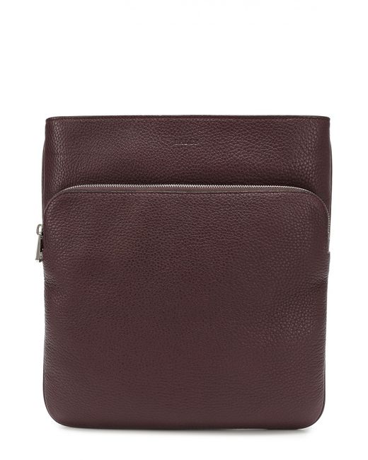 Bally Кожаная сумка-планшет с внешним карманом на молнии