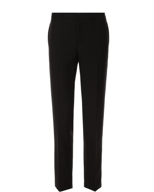 Givenchy Шерстяные брюки прямого кроя с декоративной цепью