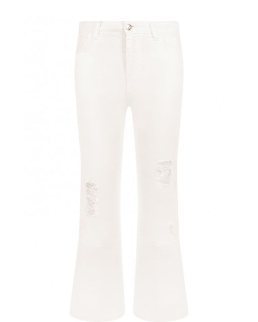 Dolce & Gabbana Укороченные расклешенные джинсы с потертостями