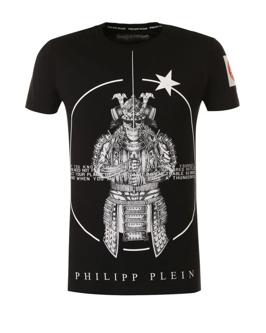 Philipp Plein Хлопковая футболка с принтом