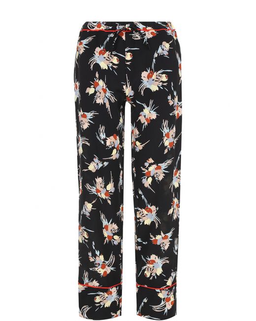 Marni Шелковые брюки с цветочным принтом