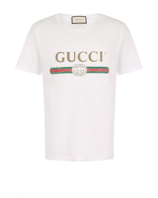 Gucci Хлопковая футболка с логотипом бренда