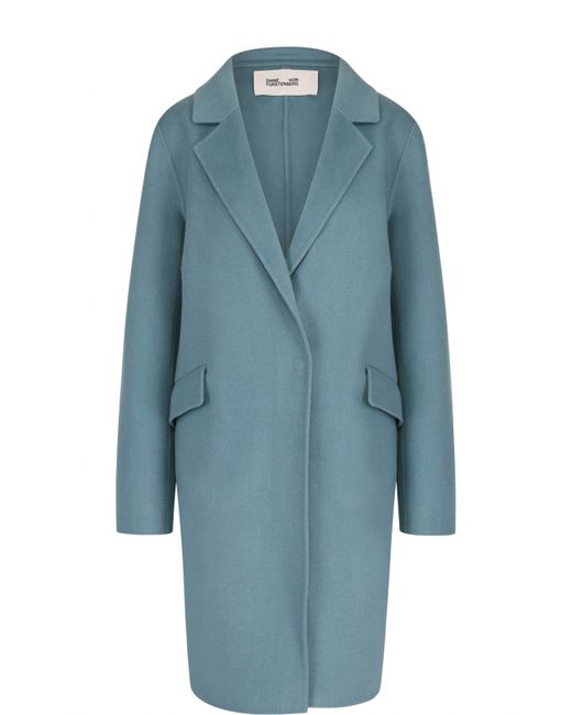 Diane Von Furstenberg Однотонное шерстяное пальто прямого кроя