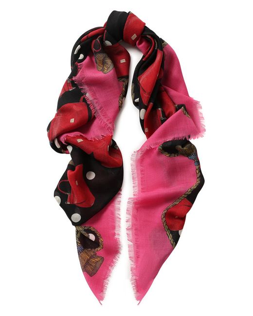 Dolce & Gabbana Кашемировый шарф с принтом