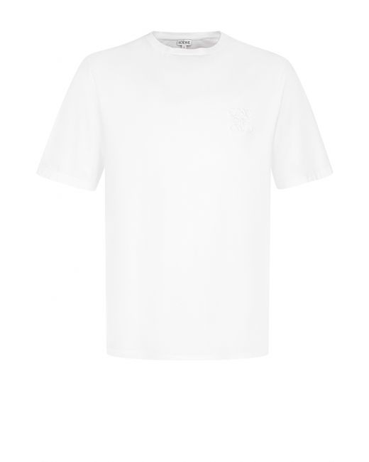 Loewe Хлопковая футболка с круглым вырезом