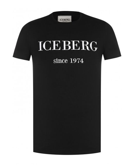 Iceberg Хлопковая футболка с принтом