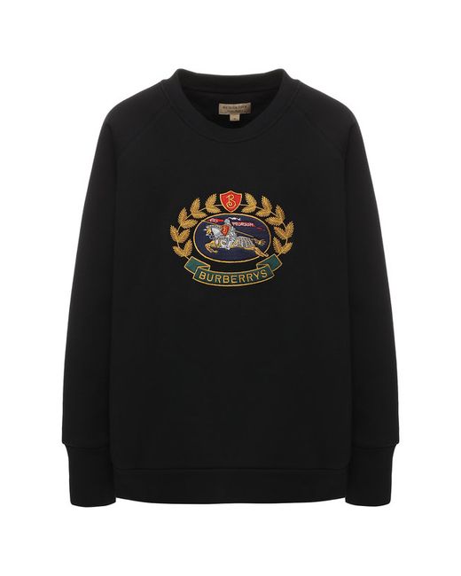 Burberry Хлопковый пуловер с логотипом бренда