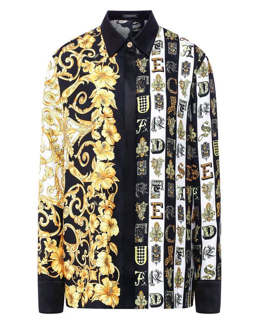 Versace Шелковая блузка с принтом