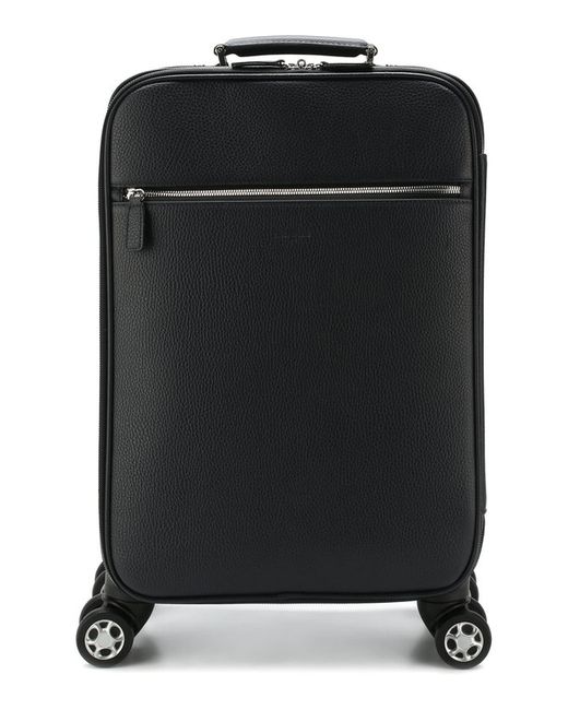 Canali Кожаный дорожный чемодан на колесиках