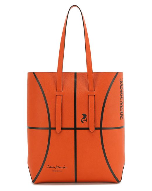 Calvin Klein 205W39Nyc Кожаная сумка-шоппер