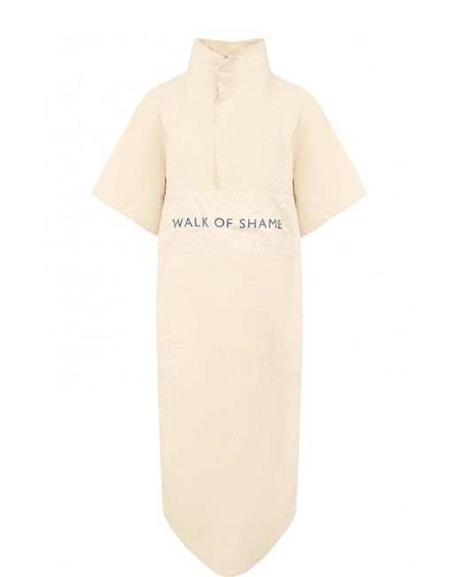 Walk of Shame Платье-миди с логотипом бренда с коротким рукавом