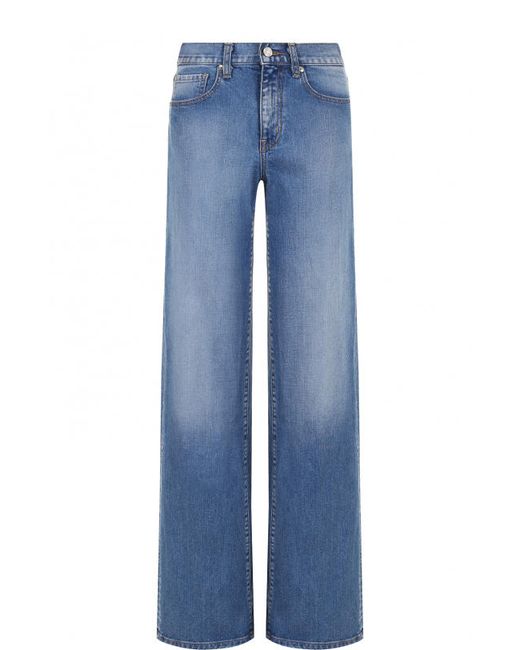 Oscar de la Renta Расклешенные джинсы с потертостями