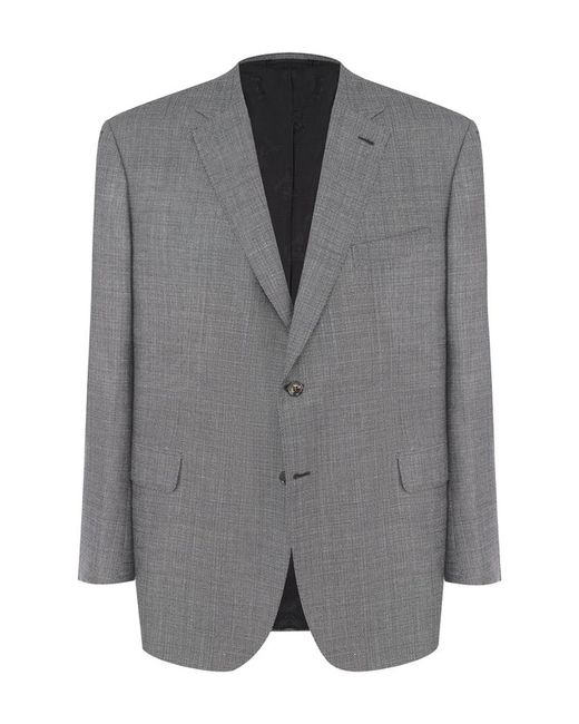 Brioni Однобортный пиджак из смеси шерсти и шелка со льном